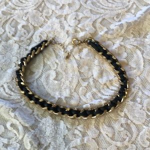 Forever 21 💎 Gold and leather necklace